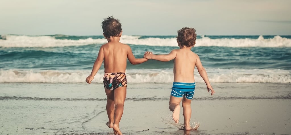 2 boys on a beach