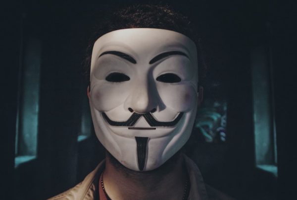 black and white mask