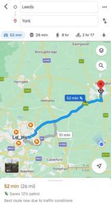 Google-Eco-Routing-Leeds-to-York