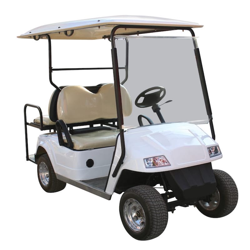 White golf cart