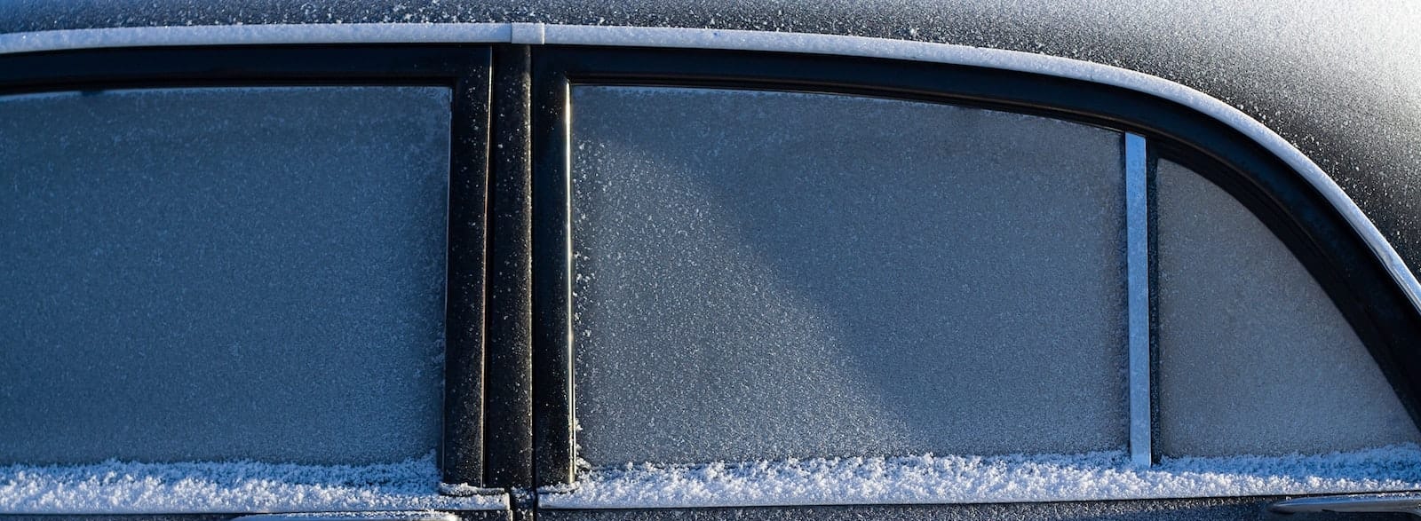 A car with frosty windows