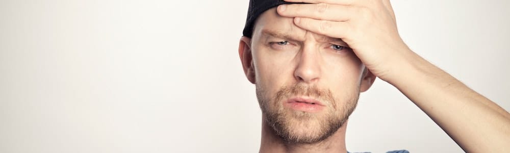 Man with a puzzled expression