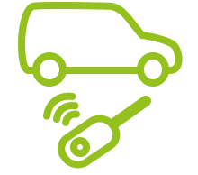 Van with remote