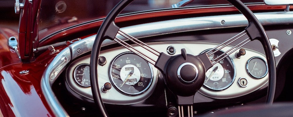 Classic car steering wheel