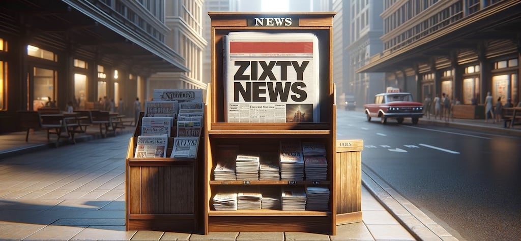 Zixty News on a newspaper front page
