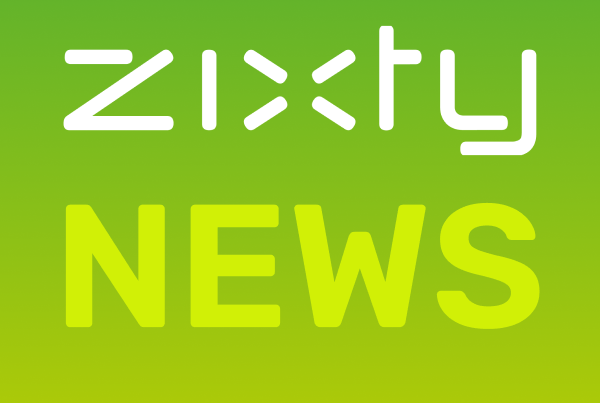 The words 'Zixty News' on a graduated green background,